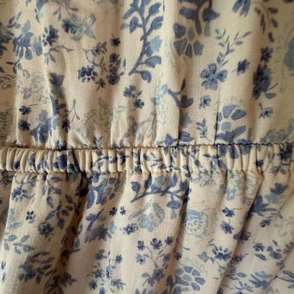 Lucky Brand | Short Sleeve Utility Dress | Printed Blue Floral - Picture 6 of 8